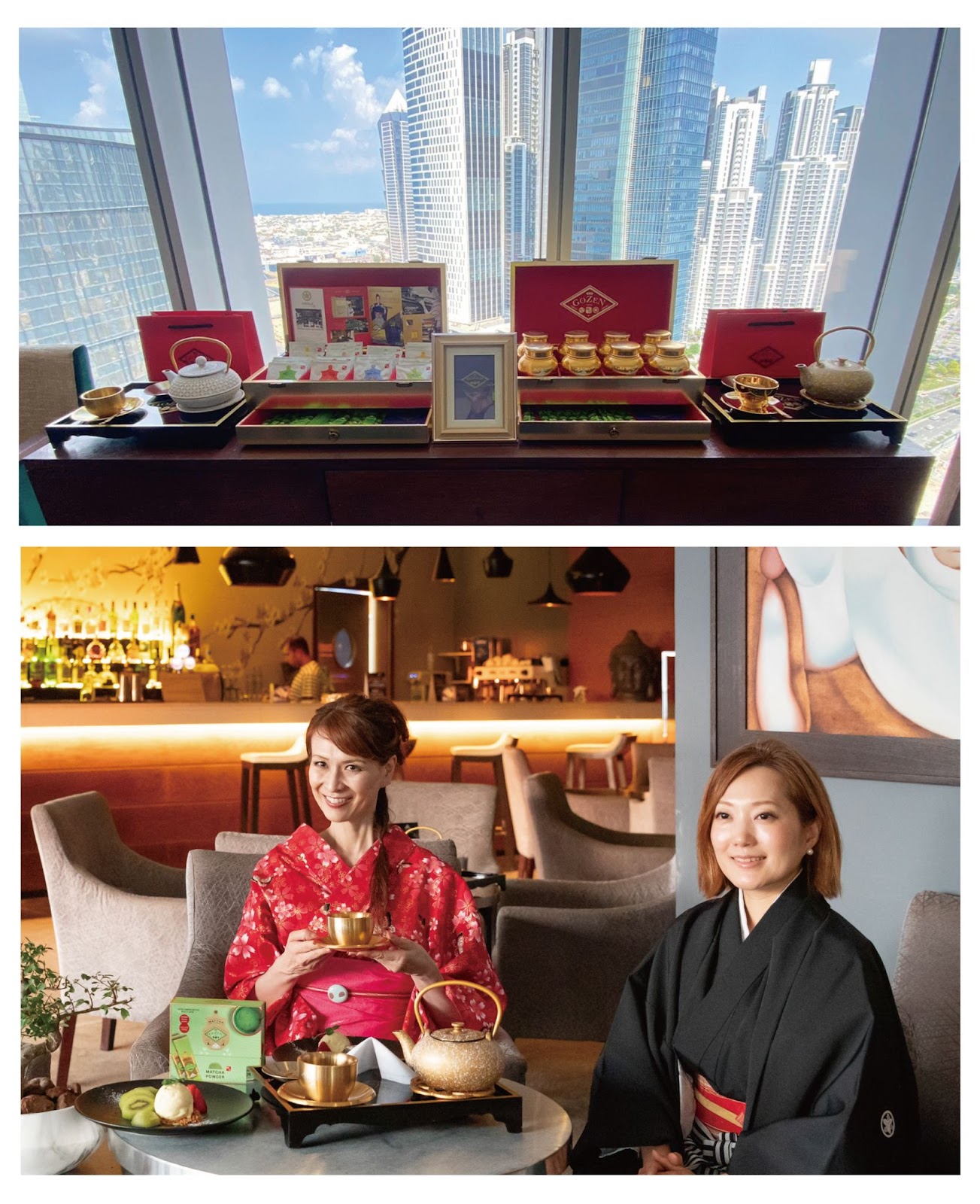 Display of Gozen Matcha microbiome formula for gut health at EXPO 2025 Osaka