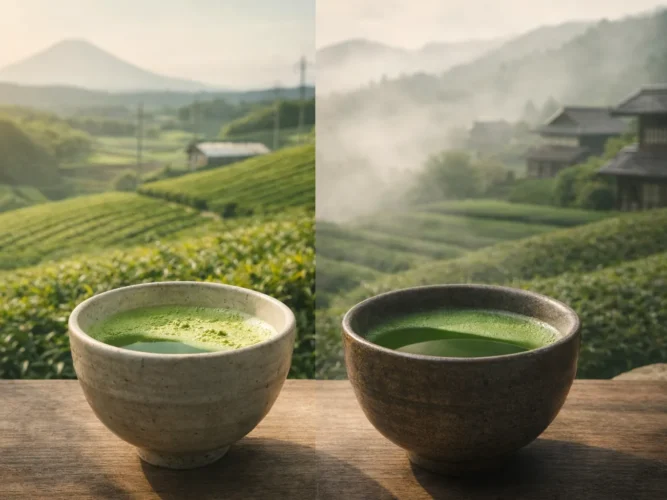 Kagoshima vs Uji matcha comparison