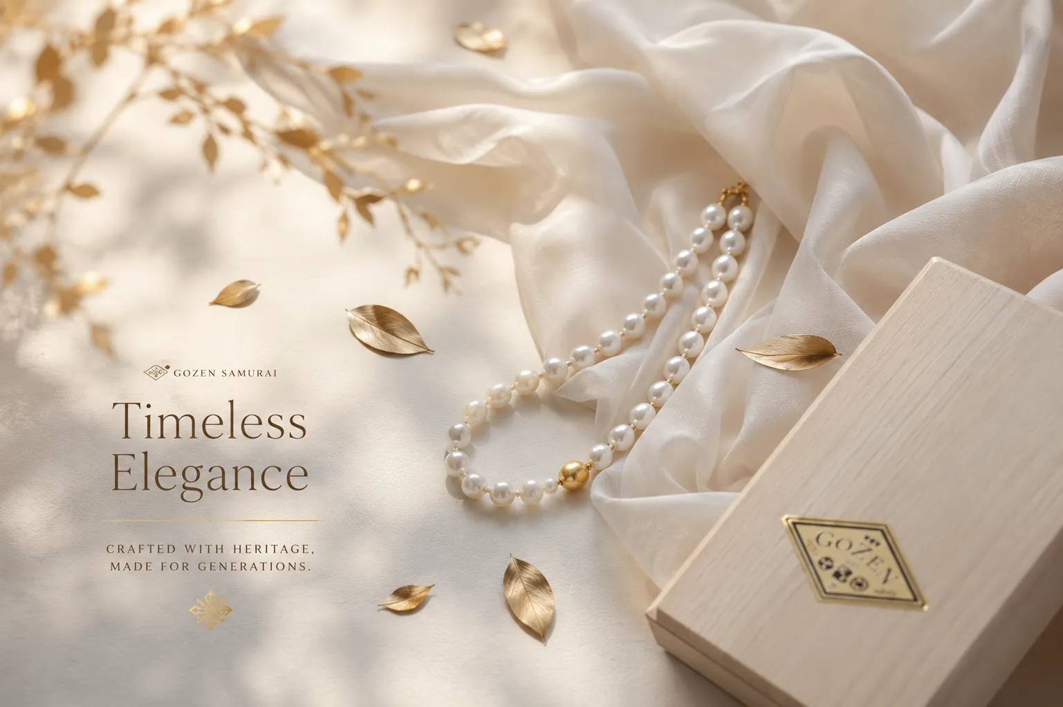 Luxury Pearl Necklace bygozen samurai