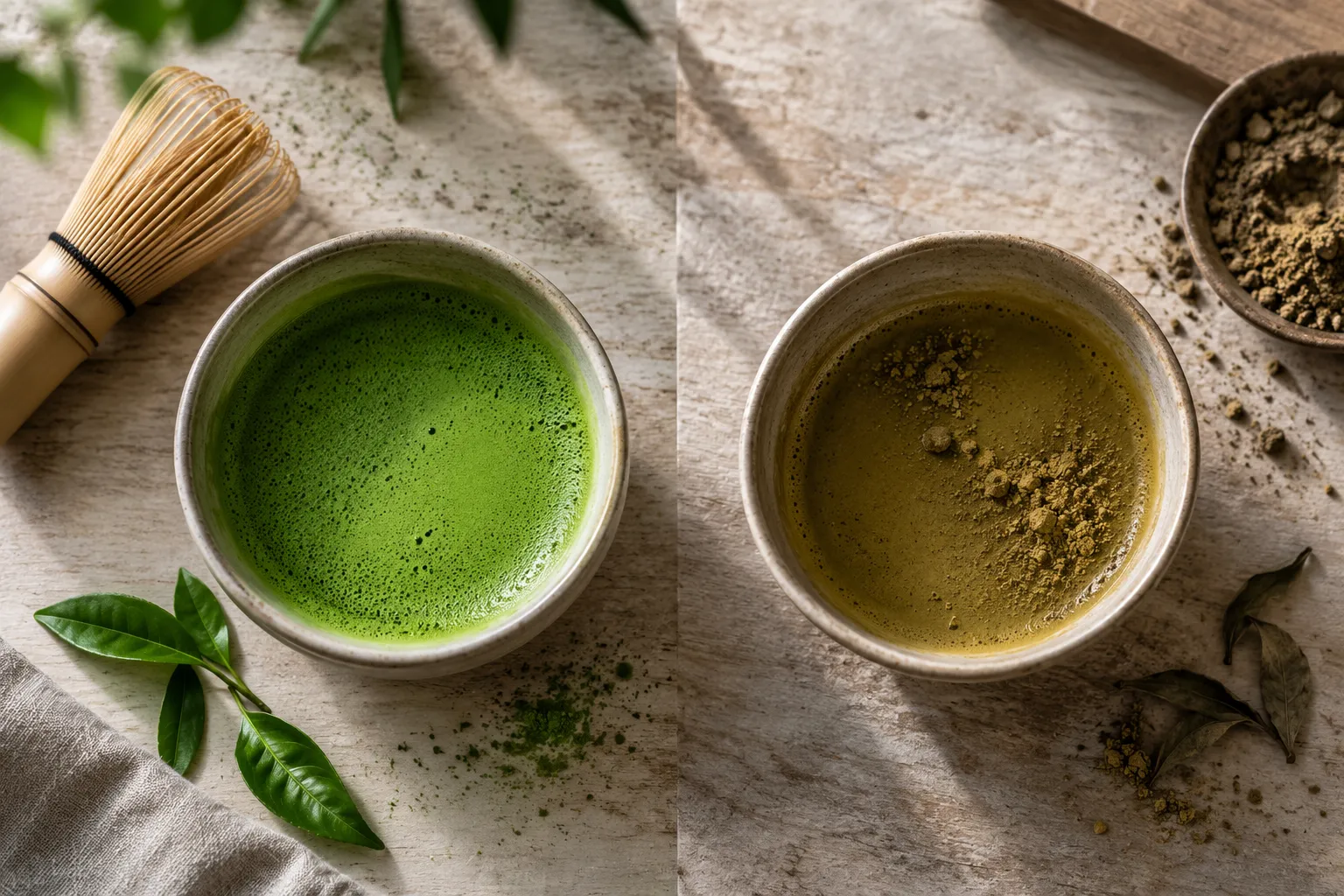 why is my matcha brown