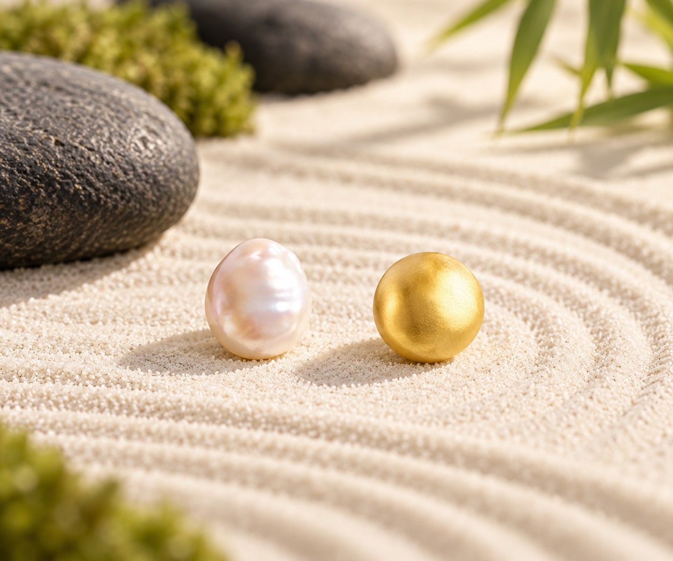 Gozen Wabi-Sabi pearl earrings with refined Japanese-inspired presentation
